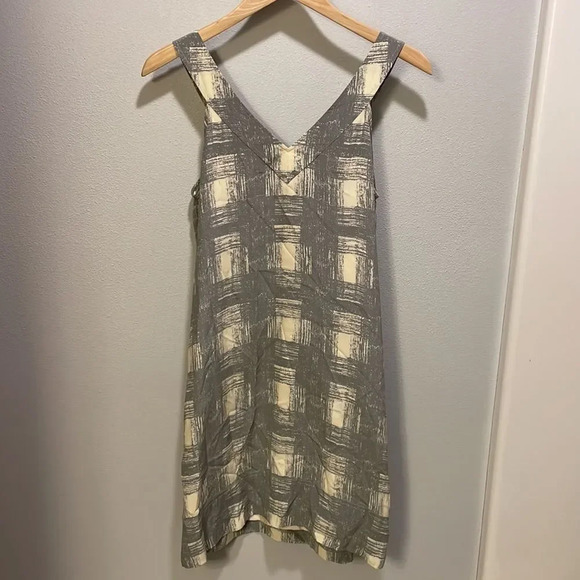 Marc by Marc Jacobs Ballon cream and grey silk dress - Picture 8 of 11